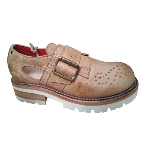 Bed Stu Women's size 6 Chunky Platform Whimsy Casual Leather Dagny Buckle Shoes - Picture 4 of 16